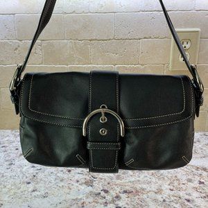 Coach leather hobo baguette shoulder bag